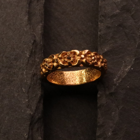 22 Ayar Altın Antik Kaplama Hint Yüzük | Q Beden 22 Ayar Altın Antik Kaplama Hint Yüzük | Q Beden