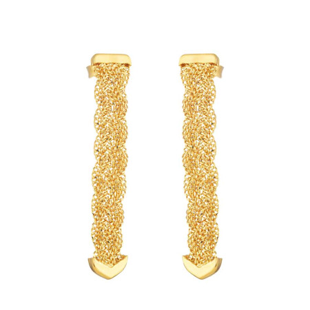 22ct Gold Braided Chain Bar Earrings 22ct Gold Braided Chain Bar Earrings