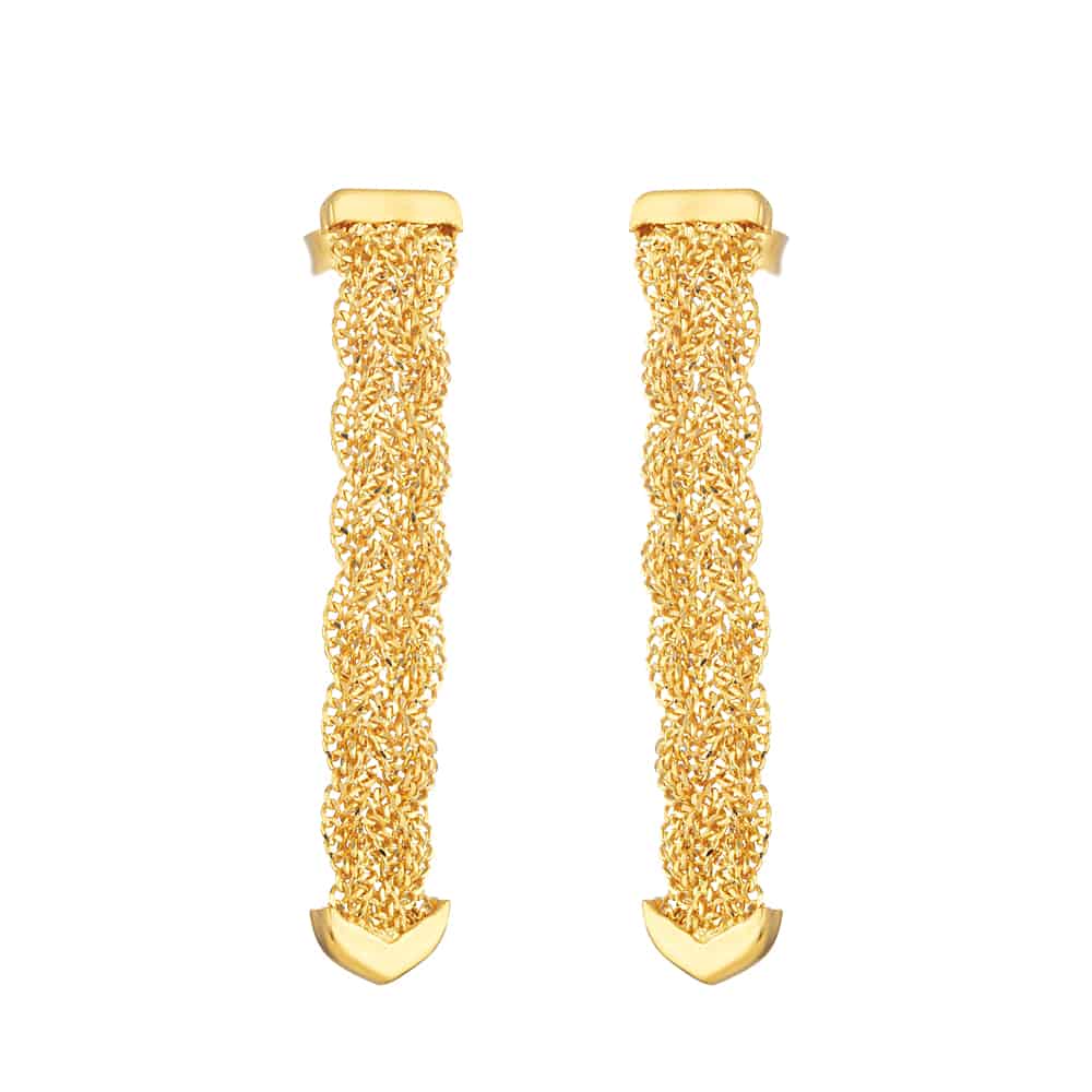 أقراط من الذهب عيار 22 قيراط من الذهب المضفر أقراط من الذهب عيار 22 قيراط من الذهب المضفر