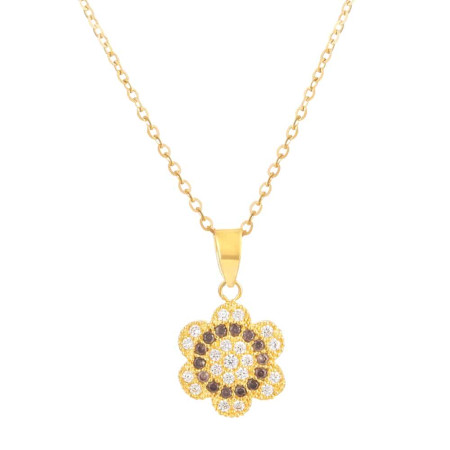 22ct Gold Floral CZ Pendant for Women 22ct Gold Floral CZ Pendant for Women