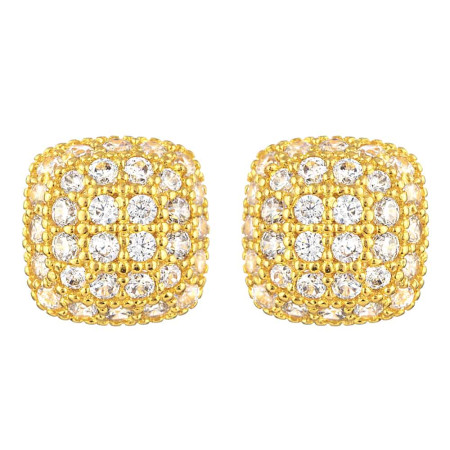 22ct Gold CZ Cushion Stud Earrings 22ct Gold CZ Cushion Stud Earrings