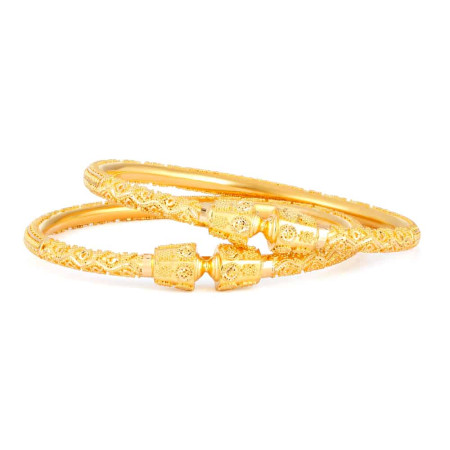 22ct Gold Traditional Filigree Bangles | Size 2.6