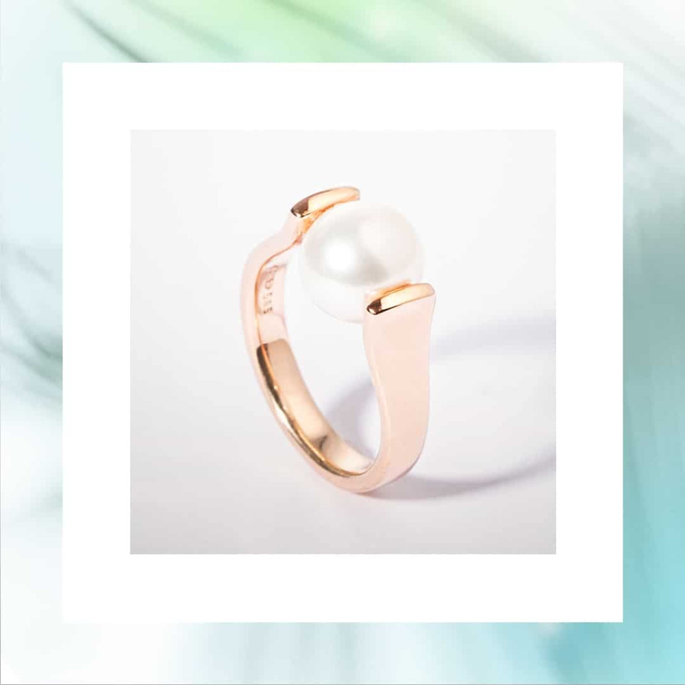 14ct Rose Gold Perlenring 14ct Rose Gold Perlenring