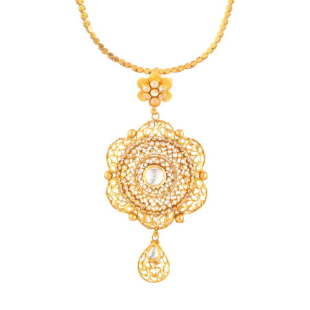 Classic 22ct Yellow Gold Kundan Pendant Classic 22ct Yellow Gold Kundan Pendant