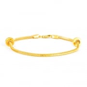 22ct Gold Beaded Charm Bracelet for Women