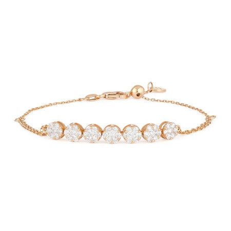 18ct Rose Gold Diamond Bracelet for Women