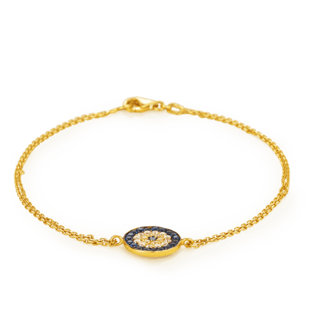 22ct Gold Evil Eye-Inspired CZ Bracelet