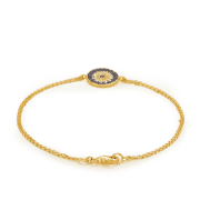 سوار من الذهب عيار 22 قيراطاً مستوحى من عين الشر مستوحى من الزمرد سوار من الذهب عيار 22 قيراطاً مستوحى من عين الشر مستوحى من الزمرد