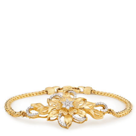 22ct Filigree Bracelet with Flower