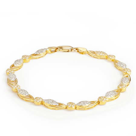 22ct Gold Teardrop Womens Bead Bracelet