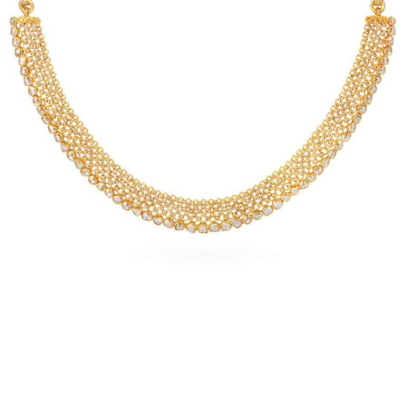 Diya Collection 22ct Gold Necklace 38.3gm Uncut Polki Diamond 8.12ct