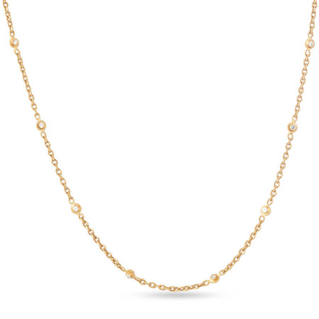 22 carat Gold Chain with Polki Stones 22 carat Gold Chain with Polki Stones