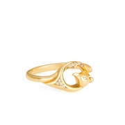 خاتم الطاووس الماسي فينياسا من الذهب الأصفر عيار 18 قيراط خاتم الطاووس الماسي فينياسا من الذهب الأصفر عيار 18 قيراط