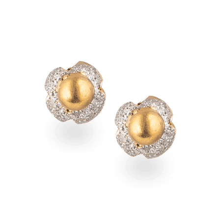 22ct Gold Rhodium Polished Stud 22ct Gold Rhodium Polished Stud