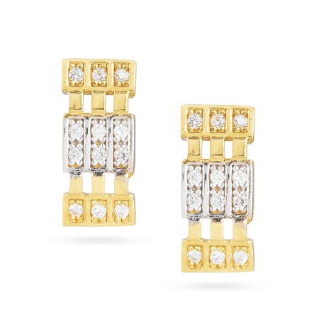 22 Carat Gold Earrings With CZ Stones 22 Carat Gold Earrings With CZ Stones