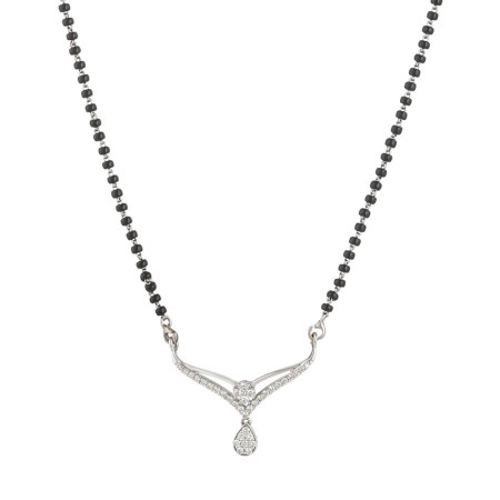 18ct White Gold Single Chain Diamond Mangalsutra 18ct White Gold Single Chain Diamond Mangalsutra