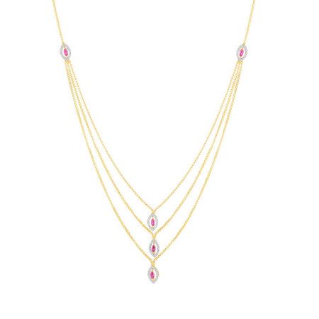 Radiant Triple Layer CZ Choker in 22ct Gold