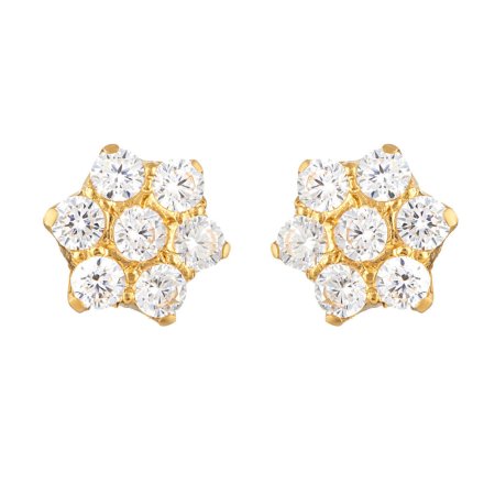 22ct Gold Cluster Stud Earrings with CZ 22ct Gold Cluster Stud Earrings with CZ