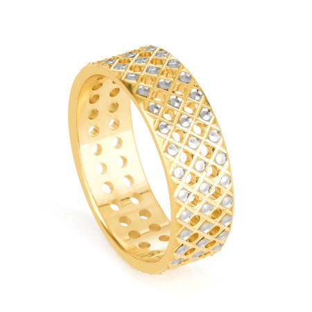 22ct Band Ring with Rhodium Finish | Size L 1/2