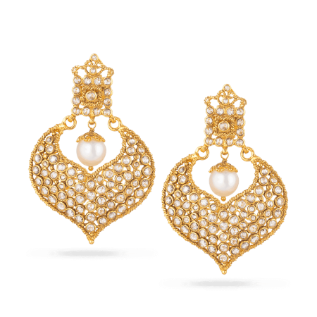 22ct Gold Polki Earrings For Bridal 22ct Gold Polki Earrings For Bridal