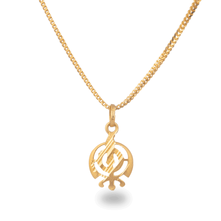 22ct Gold Khanda Sikh Religious Pendant 22ct Gold Khanda Sikh Religious Pendant