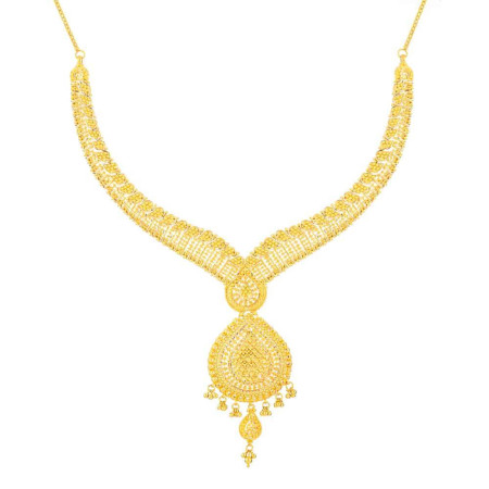 Jali Majestic Teardrop Necklace in 22ct Gold