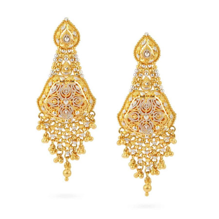 Jali 22ct Gold Filigree Earring Jali 22ct Gold Filigree Earring