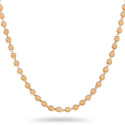 Anusha 22 Karat Gold Hochzeitskette mit Goldperlen Design in 16 Zentimeter