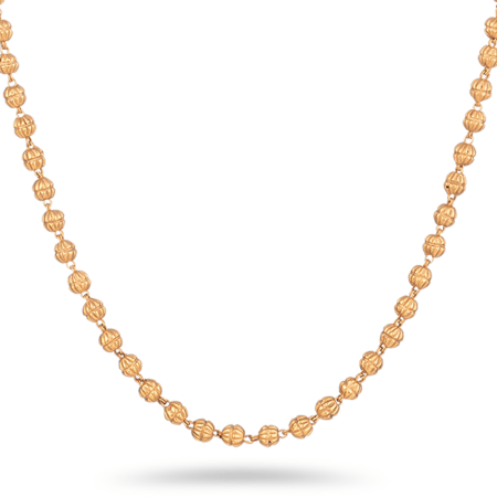 Anusha 22 carat Gold Bridal Chain with gold beads Design in 16 Inches Anusha 22 carat Gold Bridal Chain with gold beads Design in 16 Inches