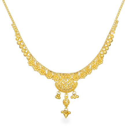 Jali 22ct Gold Filigree Necklace Jali 22ct Gold Filigree Necklace