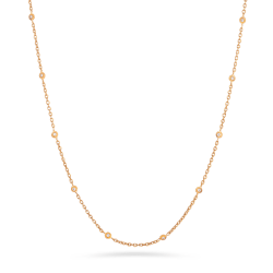 Anusha 22ct Gold Kette mit Polki Steinen in 22 Zentimeter