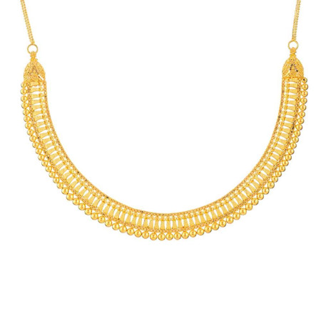 Jali Arched Bead Necklace in 22ct Gold Jali Arched Bead Necklace in 22ct Gold