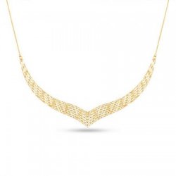 V-Curve Gold Necklace in 22ct V-Curve Gold Necklace in 22ct