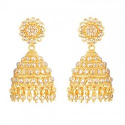 Diya 22ct Gold Uncut Polki Diamond Bridal Earring Diya 22ct Gold Uncut Polki Diamond Bridal Earring