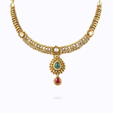 22ct Gold Kundan Necklace