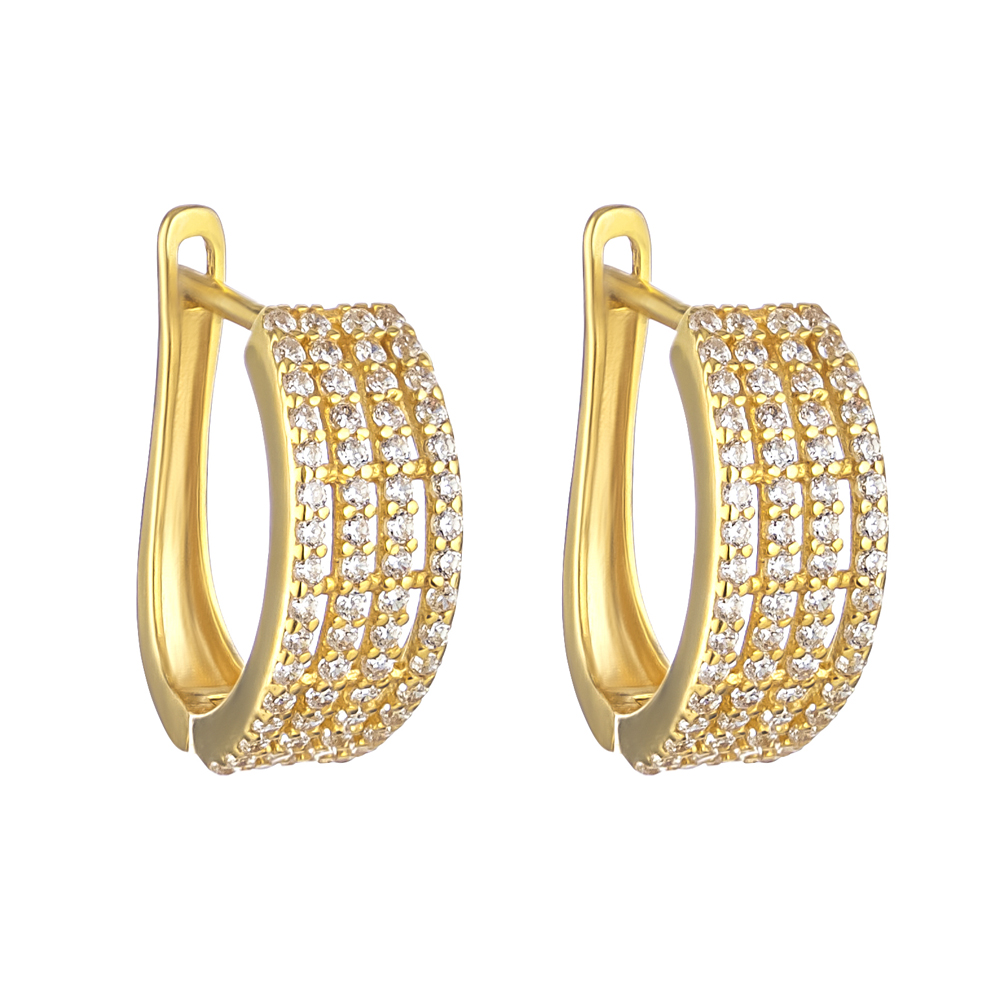 22 Ayar Altın CZ Küpe 22 Ayar Altın CZ Küpe