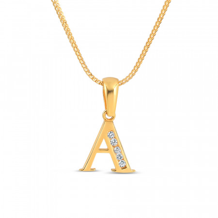 22ct Gold Pendant Initial A