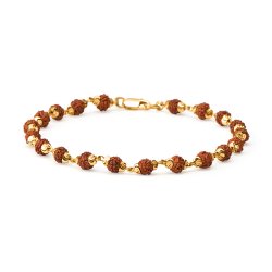 سوار من الذهب عيار 22 قيراط مع رودراكشا سوار من الذهب عيار 22 قيراط مع رودراكشا