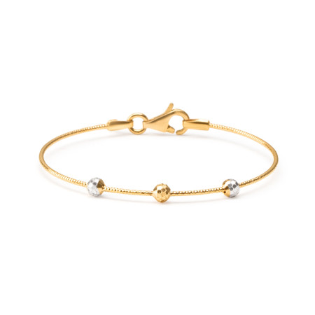 22ct Gold Baby Trio Bead Bangle 22ct Gold Baby Trio Bead Bangle