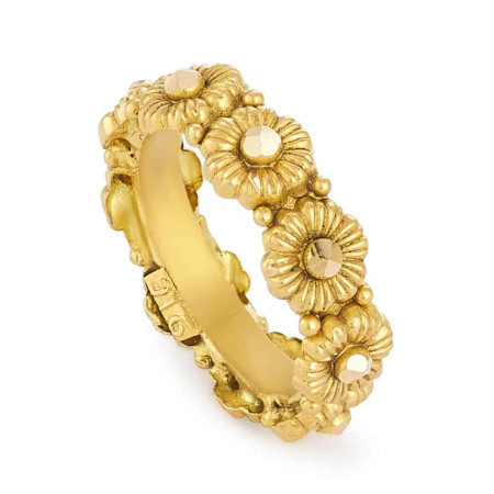 22 Carat Gold Ring with Antique Finish