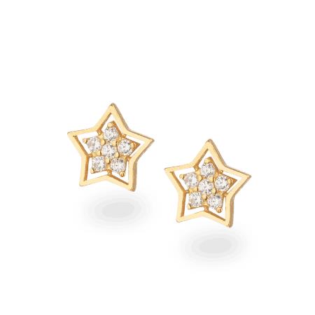 22ct Star Stud Star Earrings