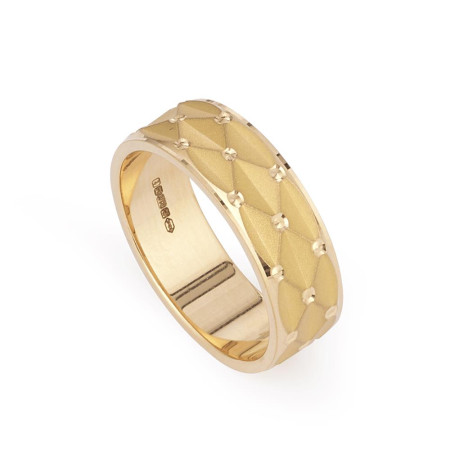 22ct Gold Geometric Statement Band Ring 22ct Gold Geometric Statement Band Ring