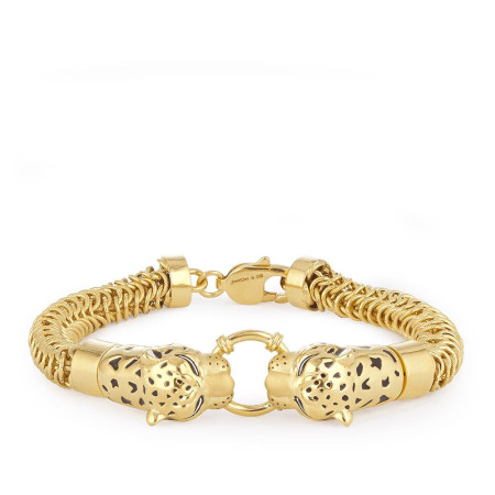 22ct Gold Leopard Gents Bracelet