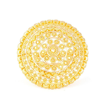 22ct Gold Circular Mandala Statement Ring 22ct Gold Circular Mandala Statement Ring