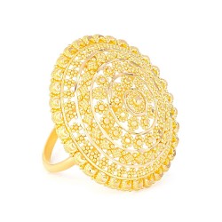 22 Ayar Altın Dairesel Mandala Yüzük 22 Ayar Altın Dairesel Mandala Yüzük