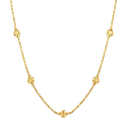 22ct Gold Minimal Beaded Necklace 22ct Gold Minimal Beaded Necklace
