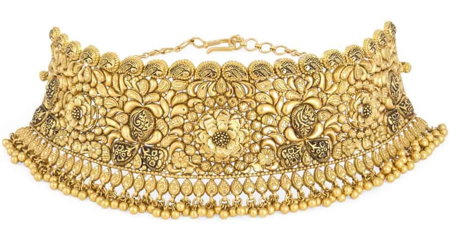 Rosetten 22ct Antike schwere Halskette RSNC049