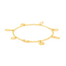 سوار حلية هندسي من الذهب عيار 22 قيراطاً