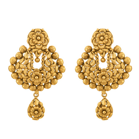 22ct Rosettes Antique Gold Earrings