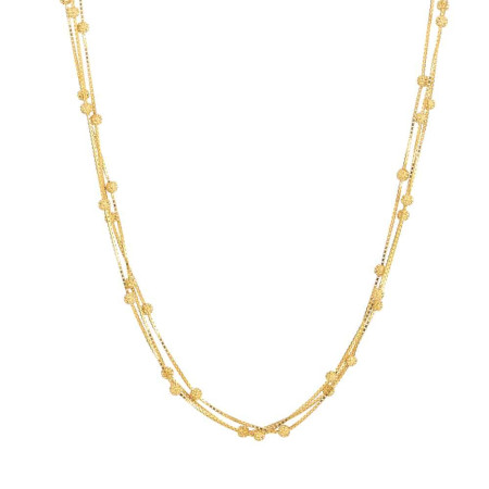 22ct Gold Beaded Layered Chain 22ct Gold Beaded Layered Chain